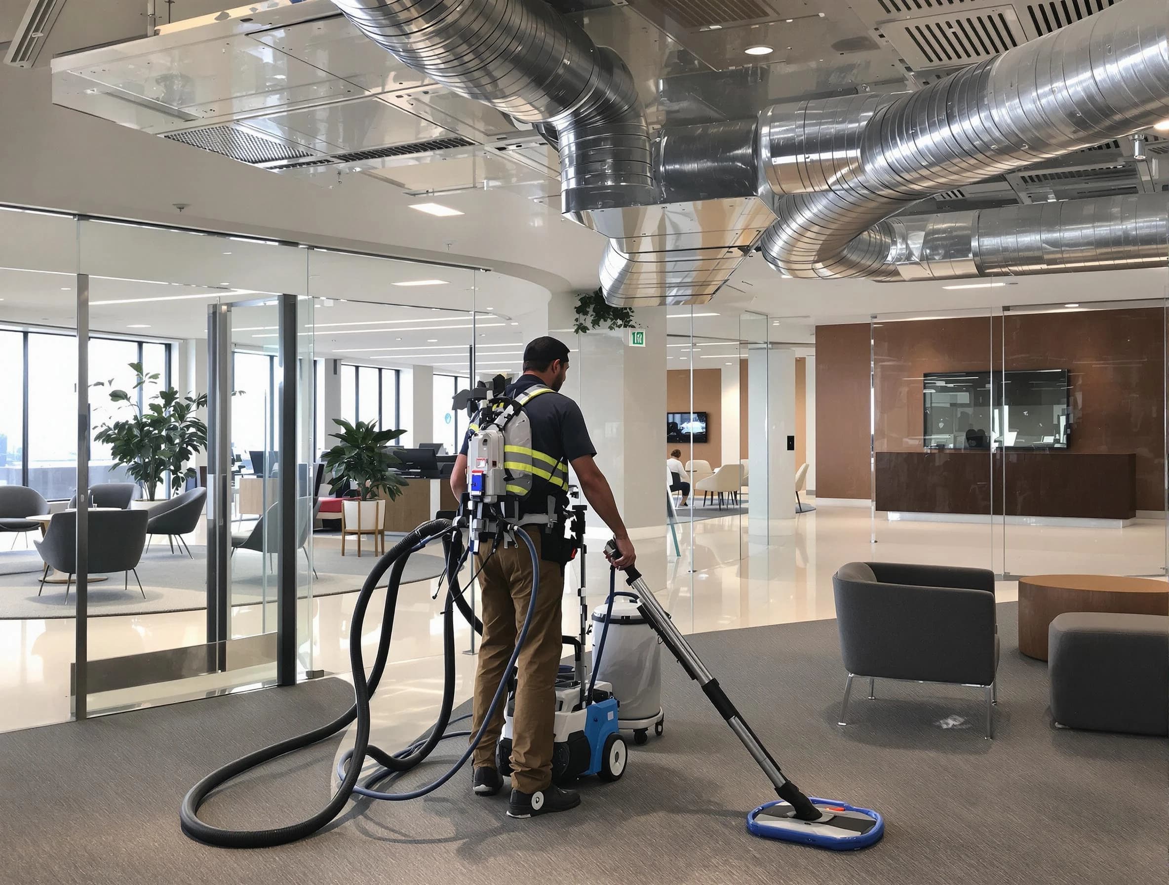 Commercial duct cleaning service by Calera Air Duct Cleaning in Calera