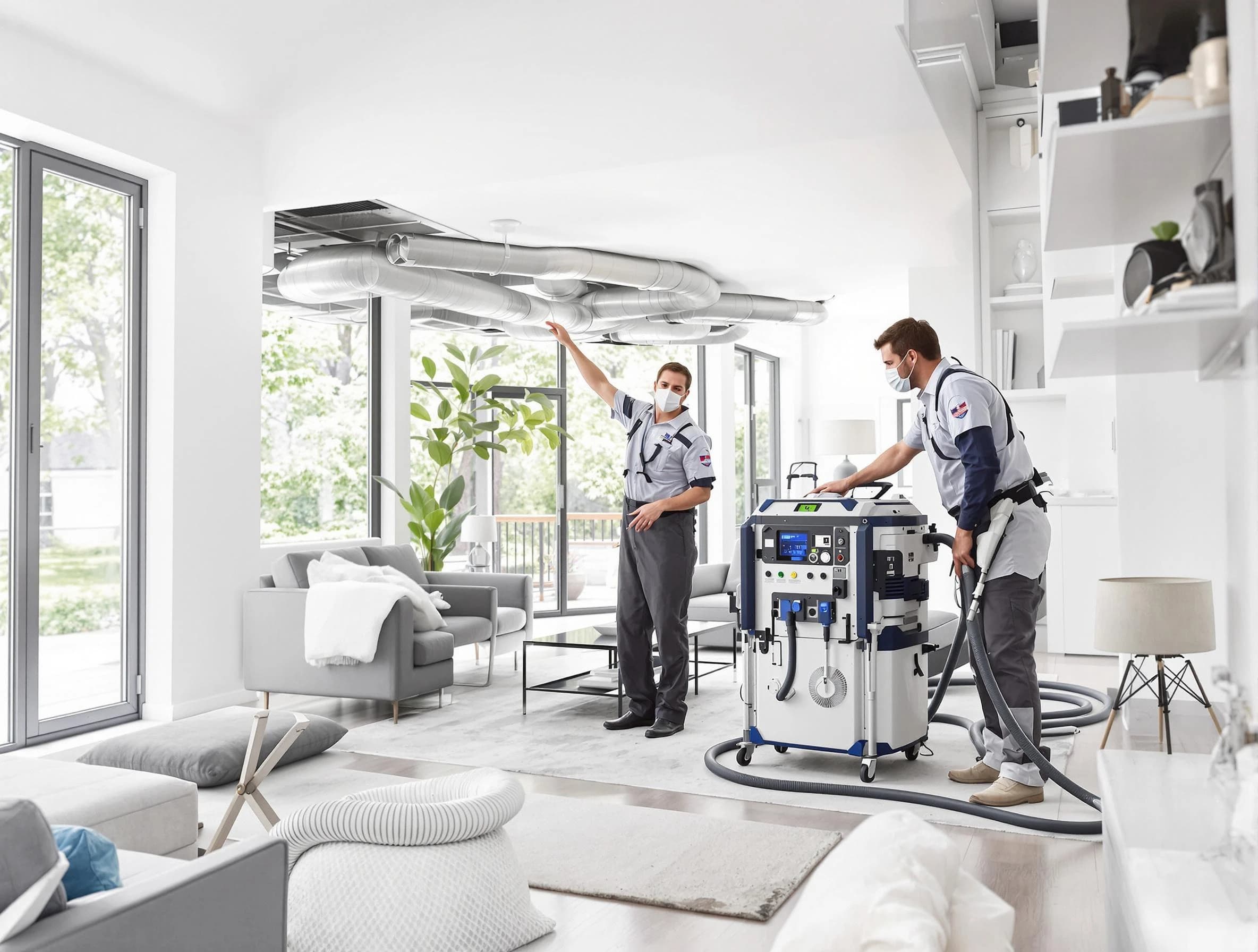 Calera Air Duct Cleaning professional conducting pure air duct cleaning with state-of-the-art equipment in Calera