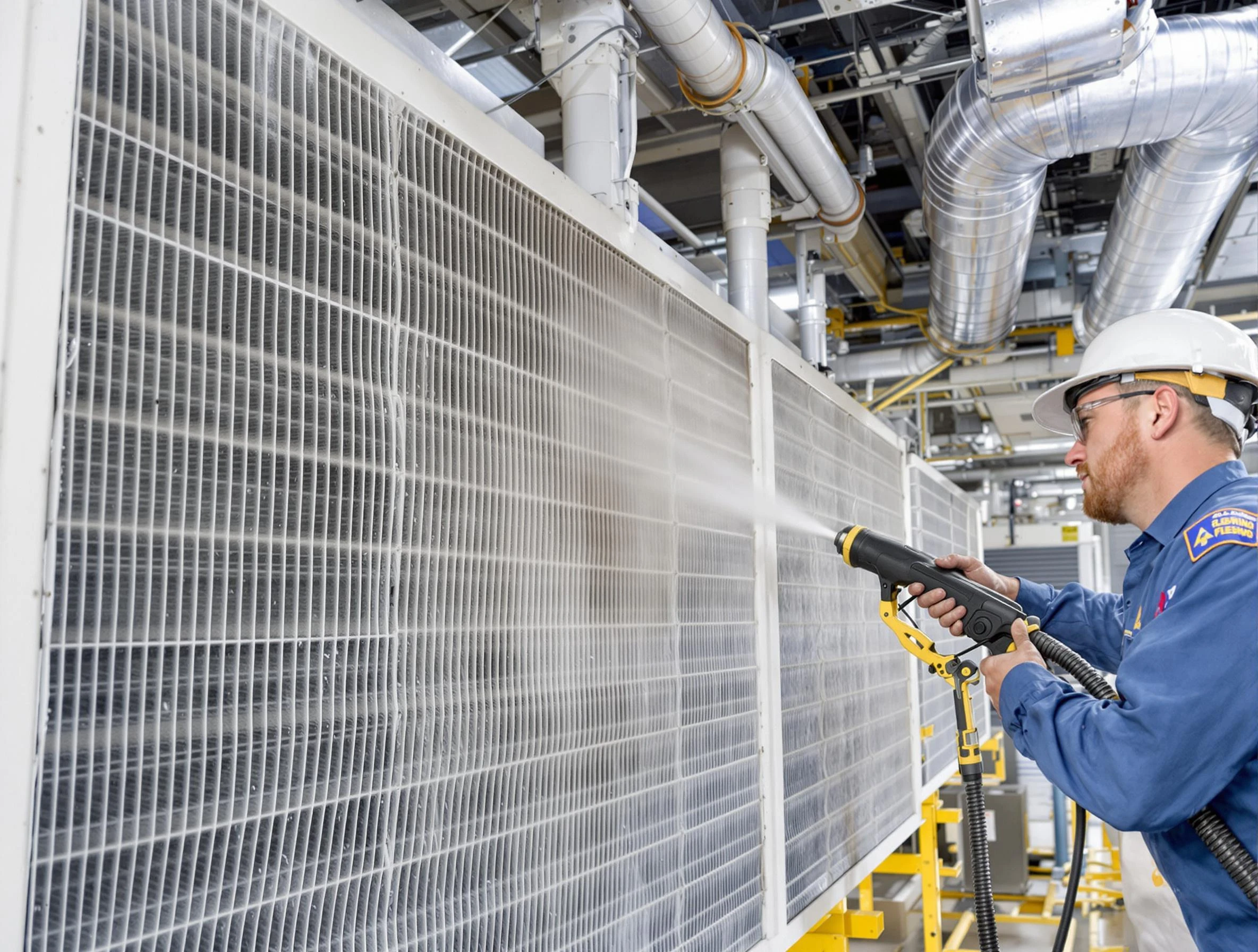 Professional commercial coil cleaning by Calera Air Duct Cleaning in Calera