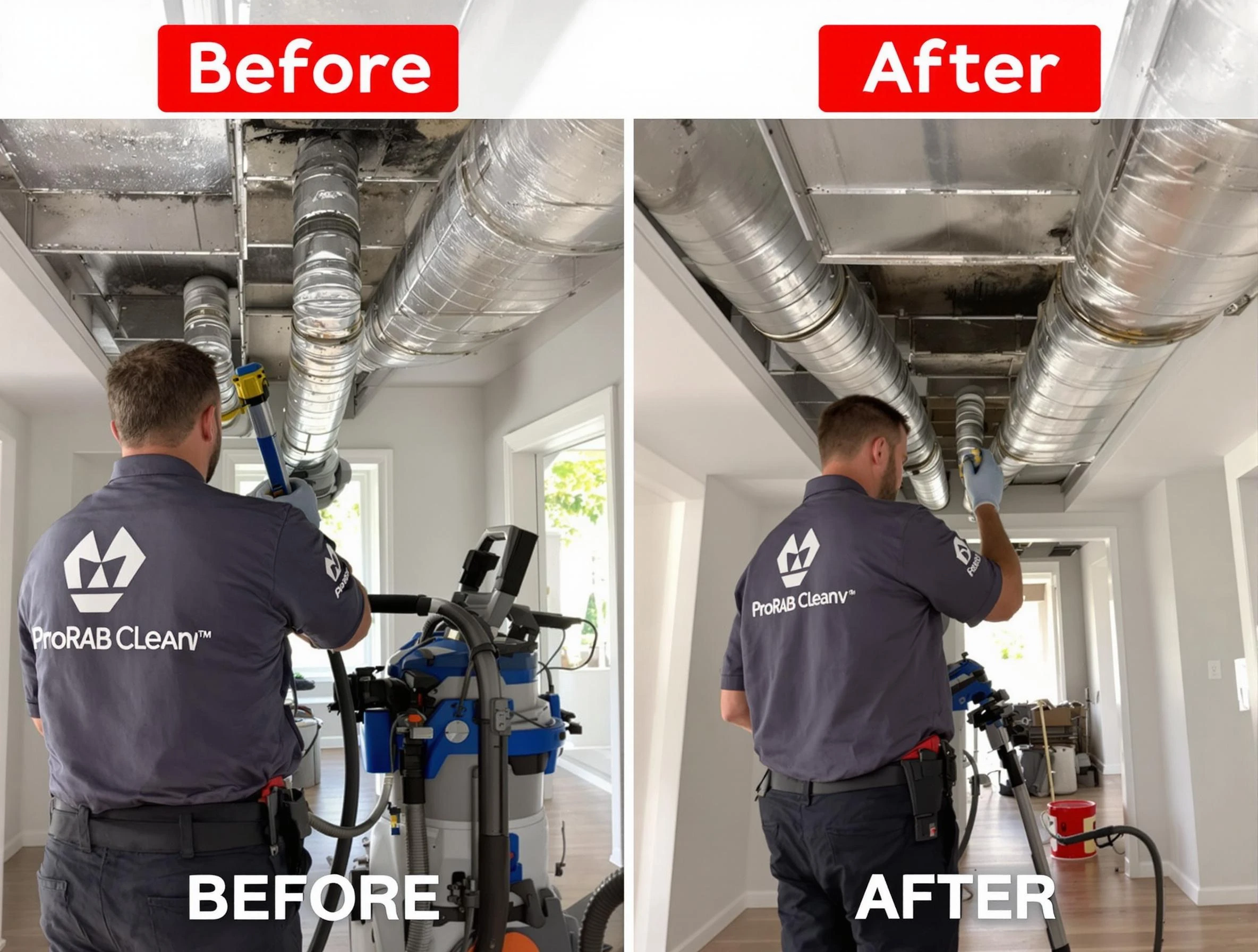 Calera Air Duct Cleaning expert performing thorough residential duct cleaning in a Calera home
